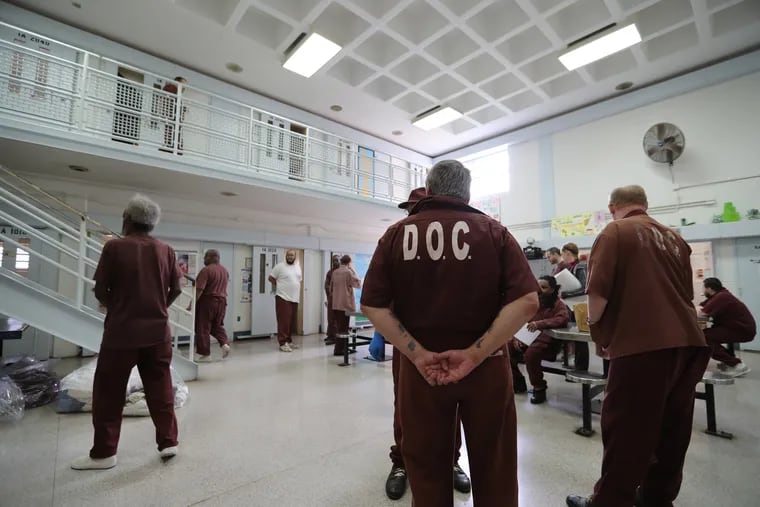 A 2017 file photograph shows Pennsylvania prison inmates.