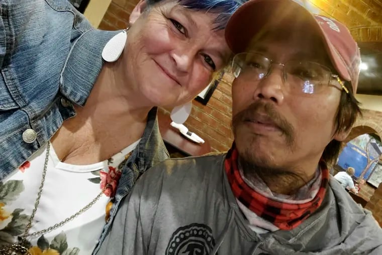 Debra Ferrell and her husband, Jun-Jun, in a selfie they snapped on her 53rd birthday.