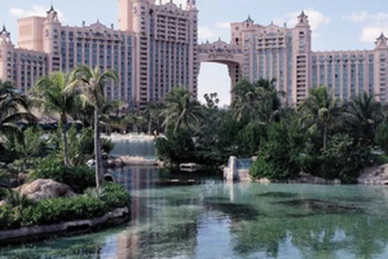 On Nassau&#0039;s neighboring Paradise Island, the Atlantis hotel&#0039;s 11-lagoon waterscape is home to more than 50,000 sea creatures.