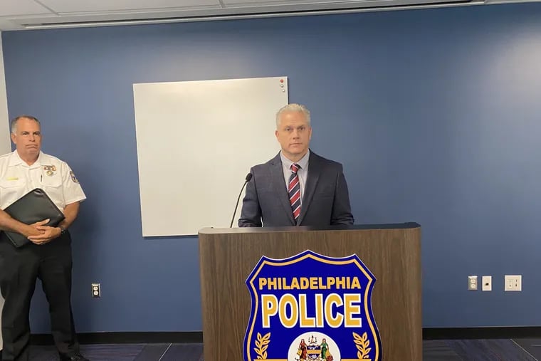 Philadelphia Homicide Capt. Jason Smith speaking about the arrest of Derrick Jones, charged with three killings.