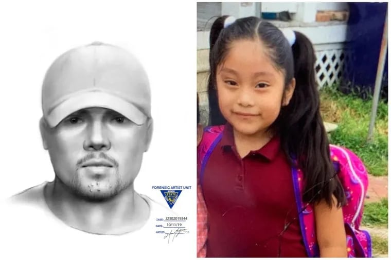 Police released a composite sketch (left) of a "possible witness" who prosecutors say was in Bridgeton City Park around the time Dulce Maria Alavez (right) disappeared on Sept. 16.
