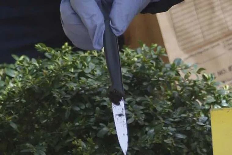 Two knives were found Thursday near the scene of a fatal stabbing near Rittenhouse Square.