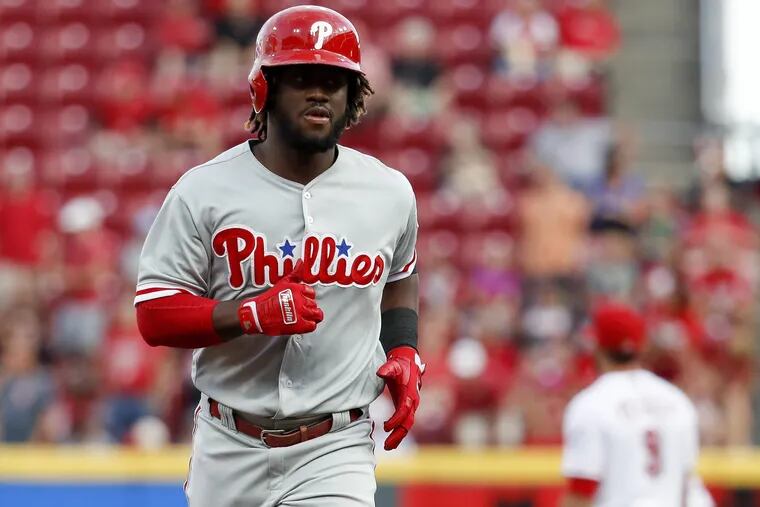 After a rough game Monday night, Odubel Herrera wasn't in the Phillies' lineup Tuesday against the Boston Red Sox at Fenway Park.