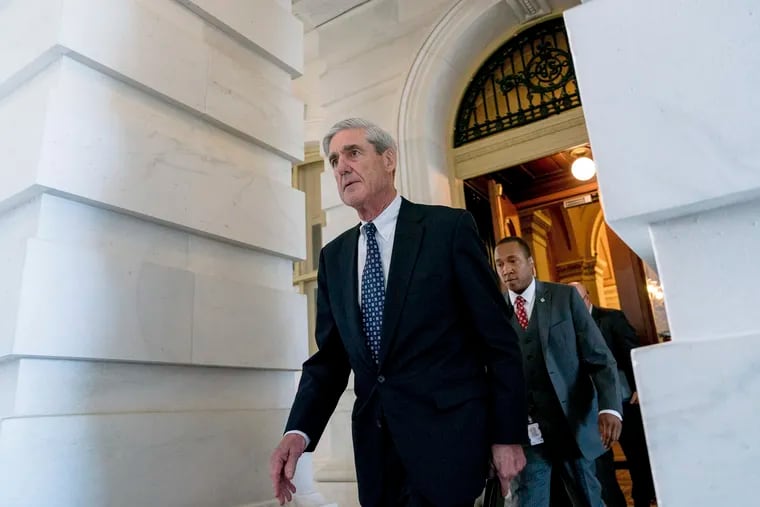 Former FBI Director Robert Mueller, the special counsel probing Russian interference in the 2016 election, departs Capitol Hill in Washington.