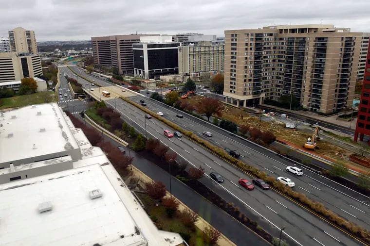 A view of Crystal City, Va. where Amazon said it will split its second headquarters between here and Long Island City in New York. Development along major highways in Northern Virginia and Washington have led to "unreasonable traffic delays on a daily basis" in the past few years, with drive times that used to take 40 minutes ballooning to up to 90 minutes, said Thomas Cooke, professor of business law at Georgetown University's McDonough School of Business.