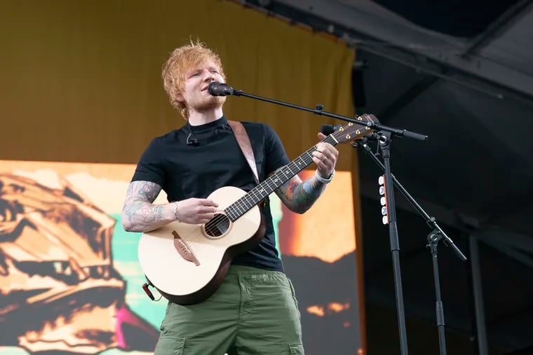 Ed Sheeran traded in his guitar for a few minutes behind a South Philly griddle Saturday afternoon to learn how to make cheesesteaks while in town for a two-night concert.
