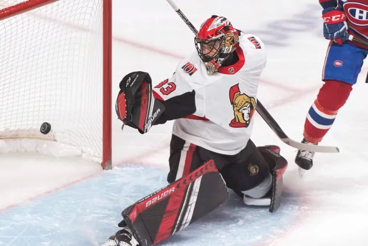 Mike McKenna appeared in 10 games with the Ottawa Senators prior to being acquired by the Vancouver Canucks in a multi-player trade on Jan. 2.