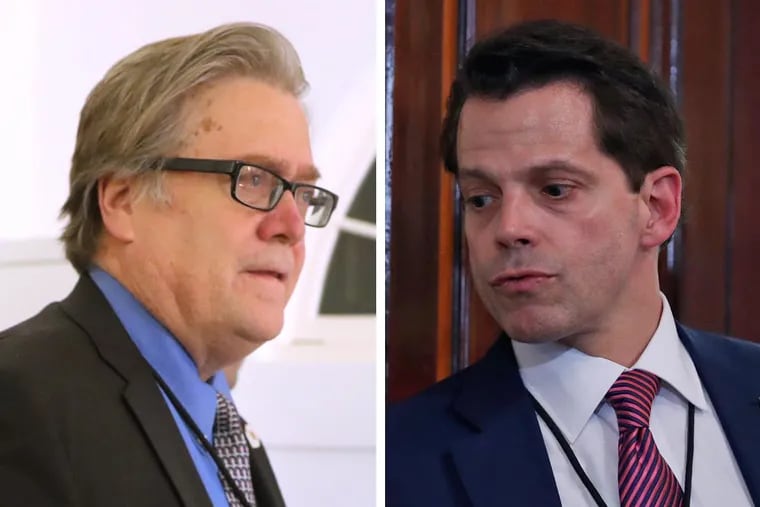 On Sunday, former White House communications director Anthony Scaramucci, right called out Steve Bannon, President Trump’s chief strategist.