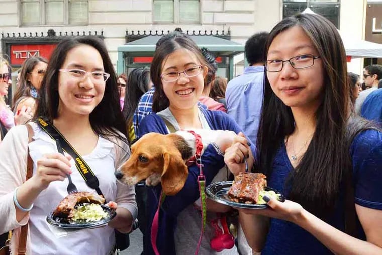Attendees at the Rittenhouse Row Spring Festival on Saturday, May 3, 2014.
