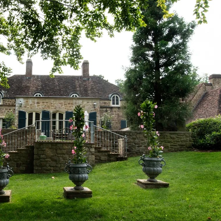 The grounds of Linden Hill Estate in Gladwyne feature gardens, fields, woods, the Mill Creek, as well as two swimming pools and a tennis court.