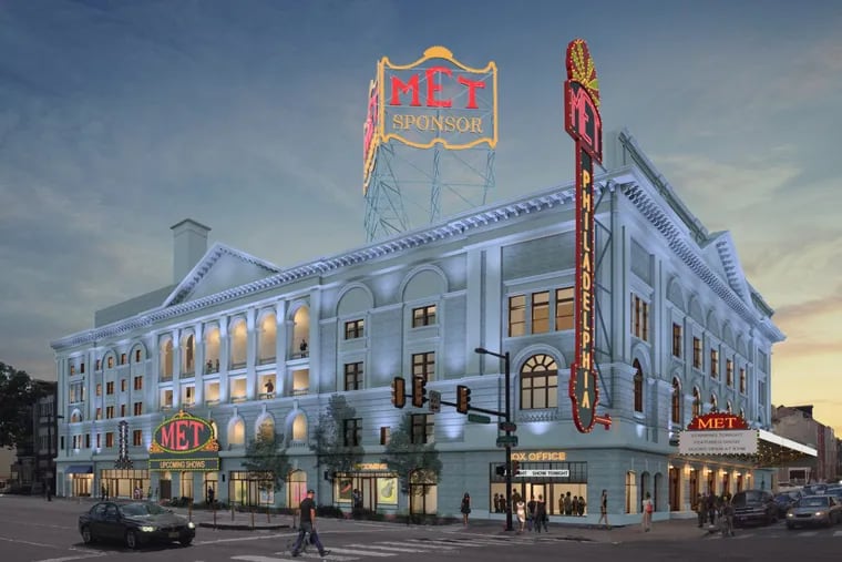 Artist’s rendering of Metropolitan Opera House at 858 N. Broad St. following renovations.
