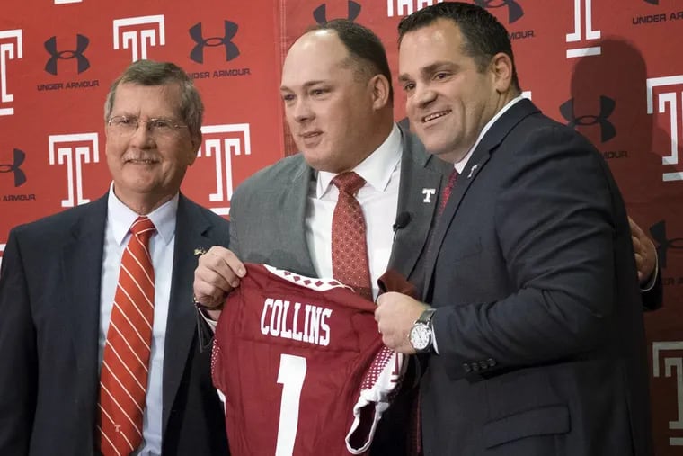 Temple coach Geoff Collins (middle) has added another recruit.