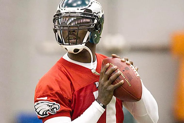 "We all have to evaluate and assess our situation, as far as what happened at the conclusion of the season, but it is what it is," Michael Vick said. (Ed Hille/Staff Photographer)