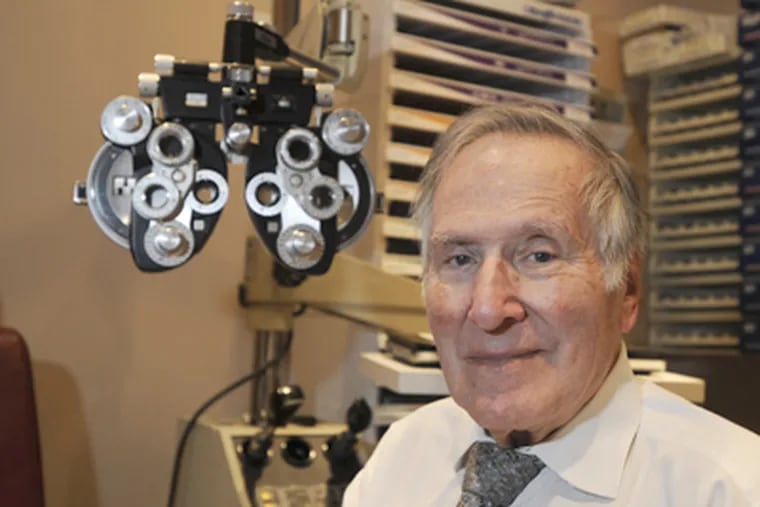 Dr. Herbert Behrmann, 89, on his last day of work at Omni-Vision in Center City. (Ron Tarver / Staff Photographer)