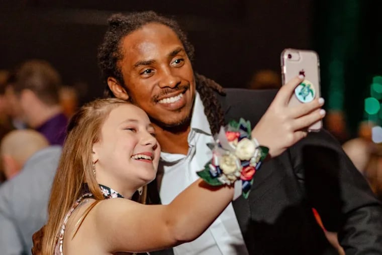 Anthony Harris and Audrey Soape take a selfie.