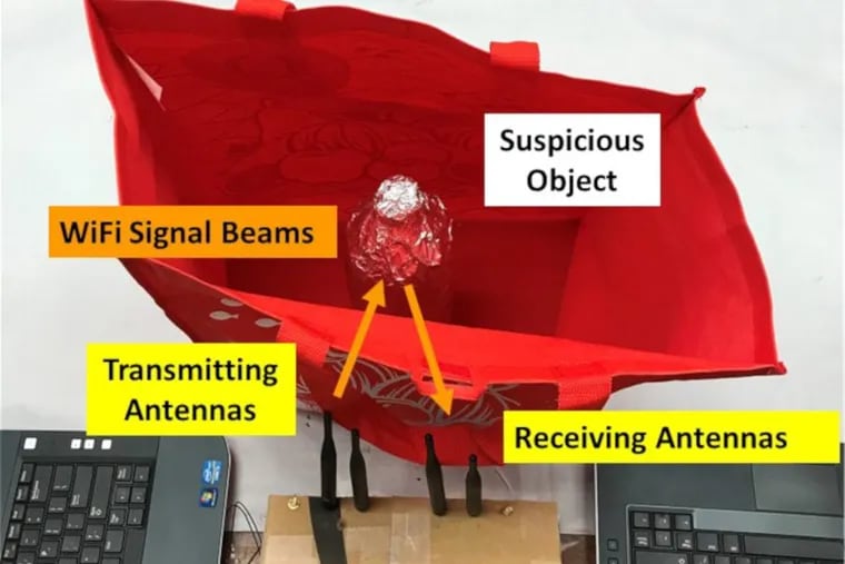 Rutgers University engineers used WiFi signals to detect objects made of liquid and metal, a low-cost system they say would be useful for detecting bombs and chemicals.