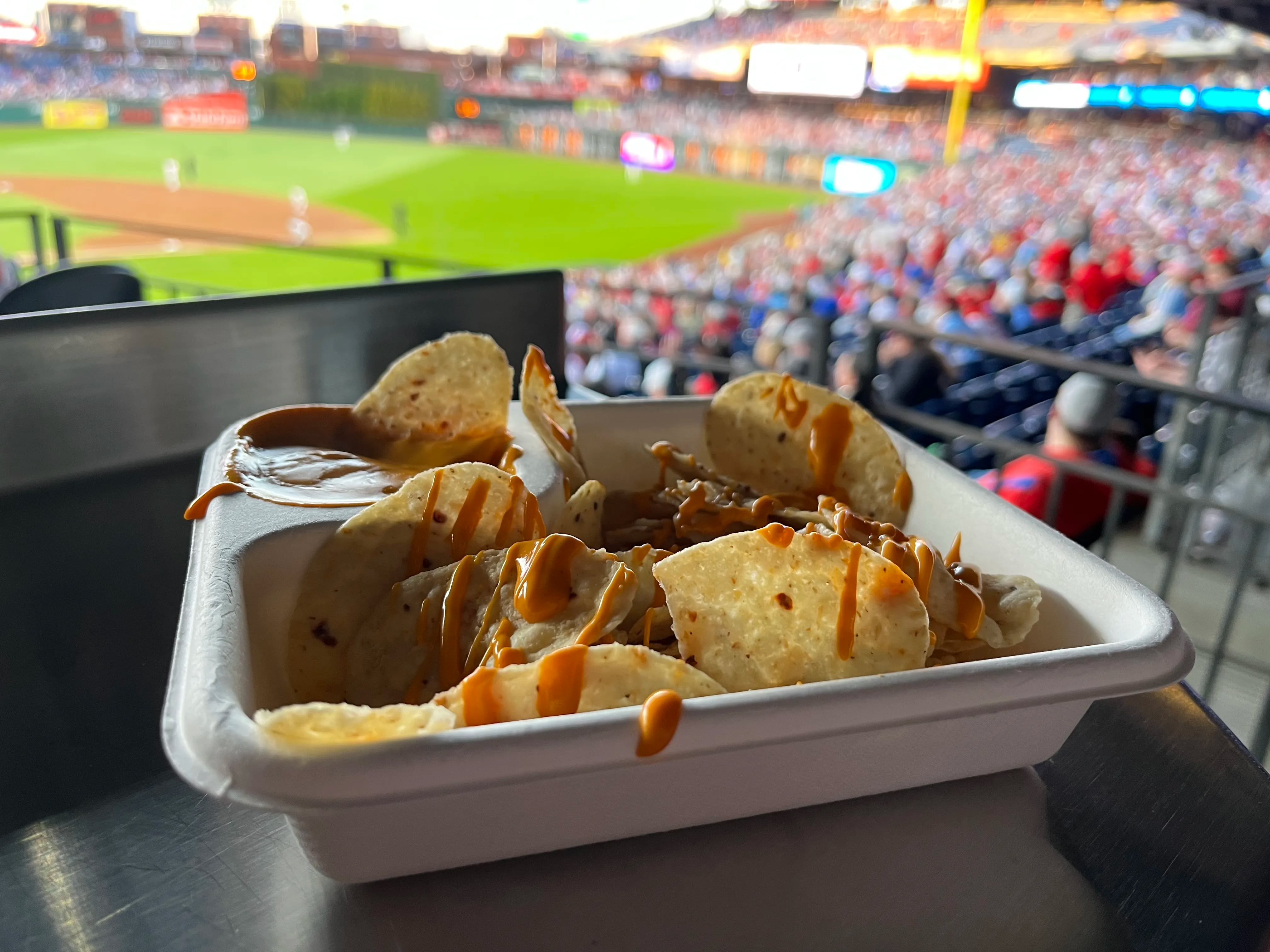 Nachos from South Philadelphia Market concession stand at Citizens Bank Park.