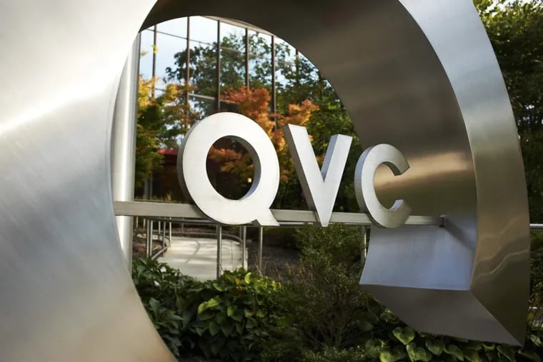 QVC’s logo outside its West Chester studios.