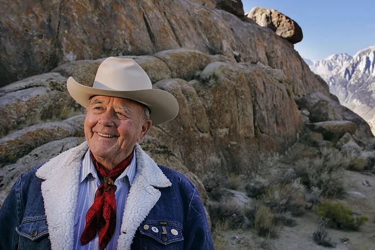 Actor Dick Jones, photographed in the Alabama Hills, near Lone Pine, Calif., in 2006 when he was a celebrity guest at the Lone Pine Film Festival.