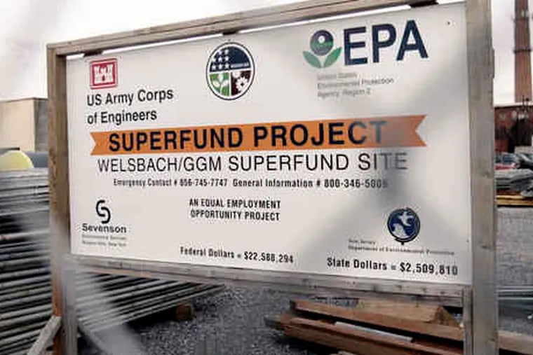 File photo of Camden's Superfund site at Fourth and Jefferson Streets. A Shriver Center on Poverty Law report notes that low-income housing is often located near polluted sites.