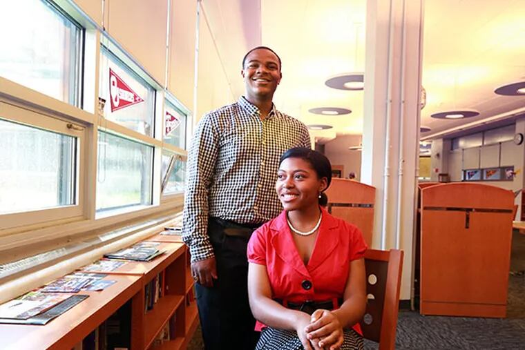 Justin Platt and Kamri Staples, recent grads in Chester Upland School District have been selected as Gates Millennium Scholars. ( DAVID SWANSON / Staff Photographer )
