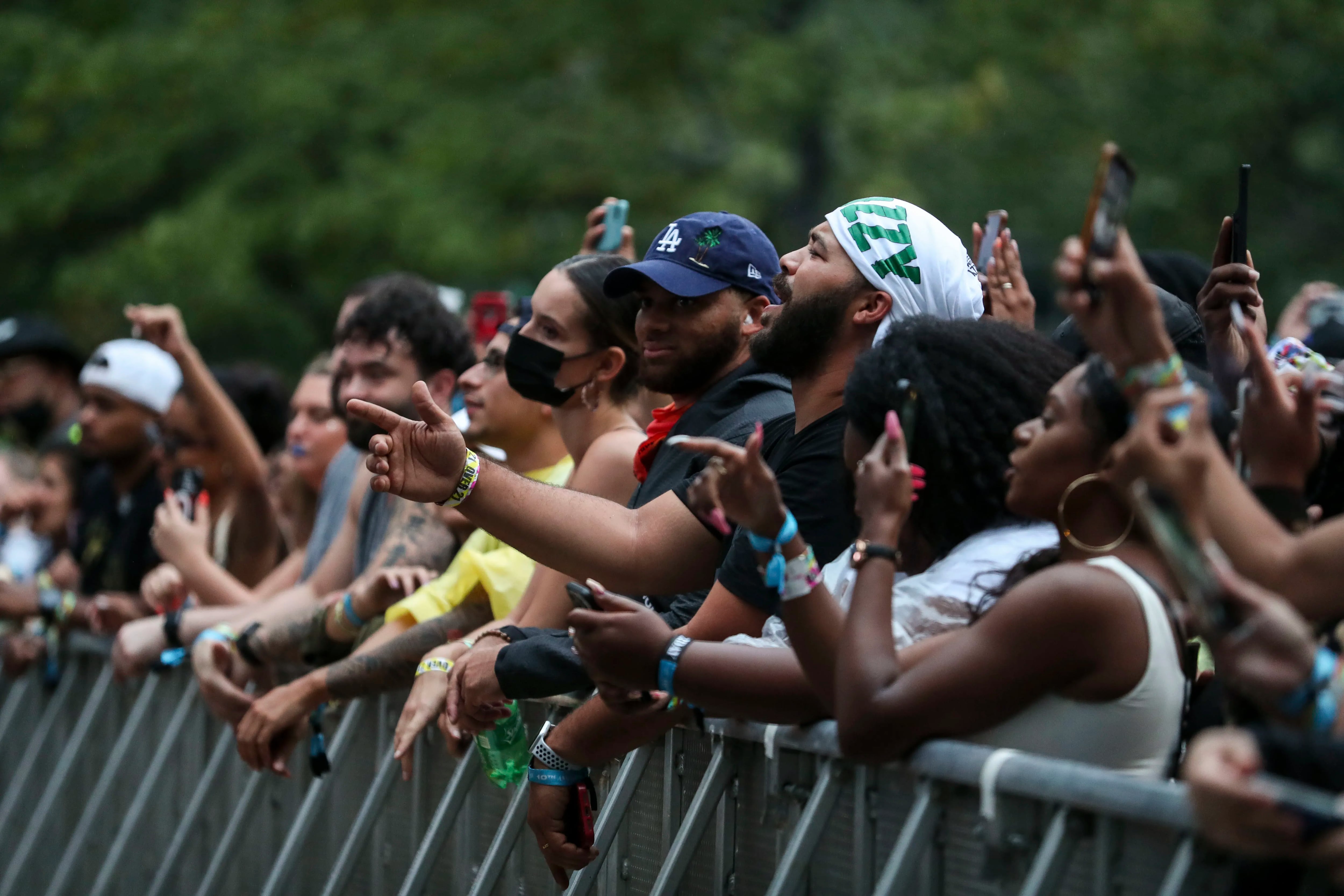 Attendees listen to Lloyd Banks at Made in America in Philadelphia in 2021. The 2023 Made in America festival will be headlined by pop and R&B stars Lizzo and SZA, Sept. 2-3.