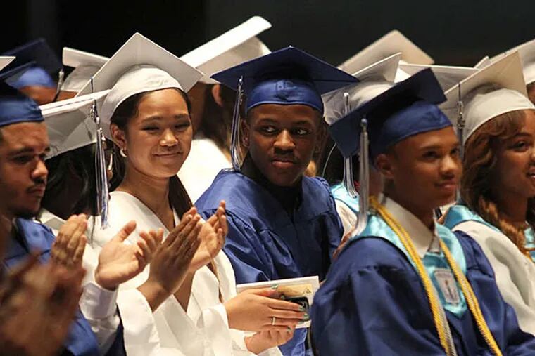 Marquise Cornish graduated from Mastery Charter's Thomas Campus high school this month. His next stop: Xavier University. (Stephanie Aaronson/Staff)
