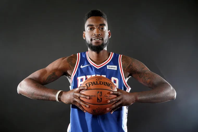 Sixers center Norvel Pelle made his NBA debut Friday night against the Knicks.