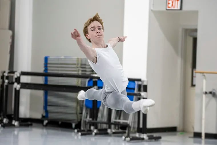 Carson Willey, 17, of Pocatello, Idaho, is training for the Prix de Lausanne at the Rock School For Dance Education.
