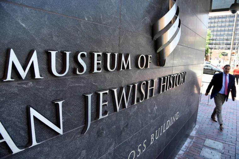 The National Museum of American Jewish History on Independence Mall. A week after the release of a report documenting a significant rise in antisemitism in Pennsylvania, neo-Nazi stickers were sighted in Chestnut Hill