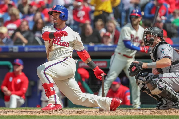 Phillies shortstop Jean Segura (right) returned to the lineup this weekend.