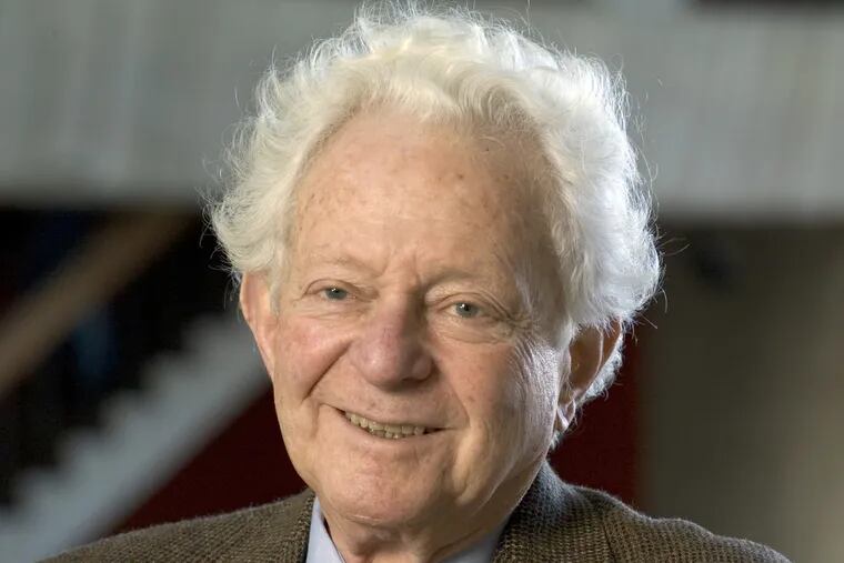 FILE – In this Nov. 2014, file photo provided by Fermilab, Physics Nobel Prize winner Dr. Leon M. Lederman poses for a photo in Batavia, Ill.