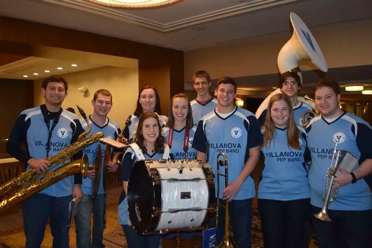 The Villanova Pep band led the party after the program at the Simon's Fund Soiree. MAGGIE HENRY CORCORAN
