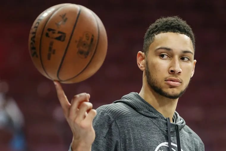 Ben Simmons is likely to handle the ball most of the time for the 76ers this season.  STEVEN M. FALK / Staff Photographer