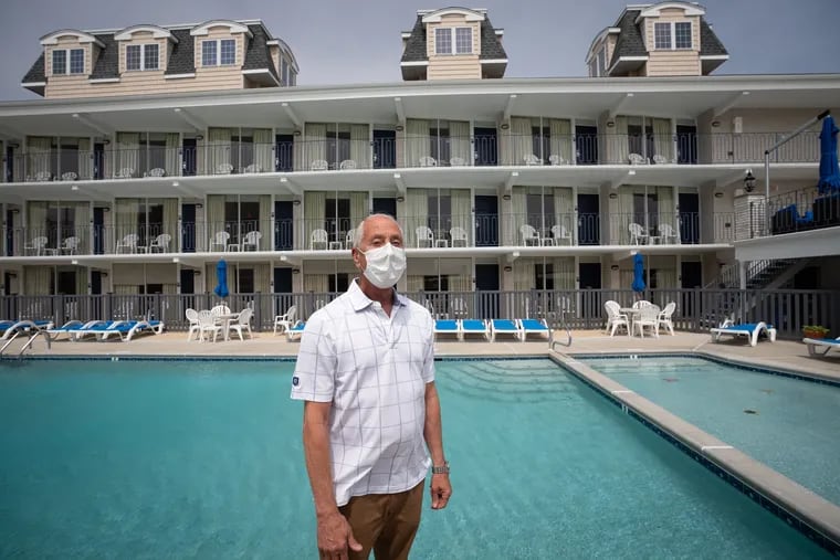 Pat Visalli, owner of Fleur de Lis Beach Resort, shown here at the hotel in Wildwood, NJ, May 27, 2020.