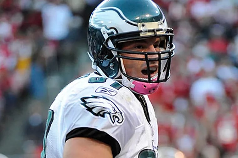 Brent Celek (above) and Todd Herremans have invested in a sports bar in Old City. (Clem Murray/Staff file photo)