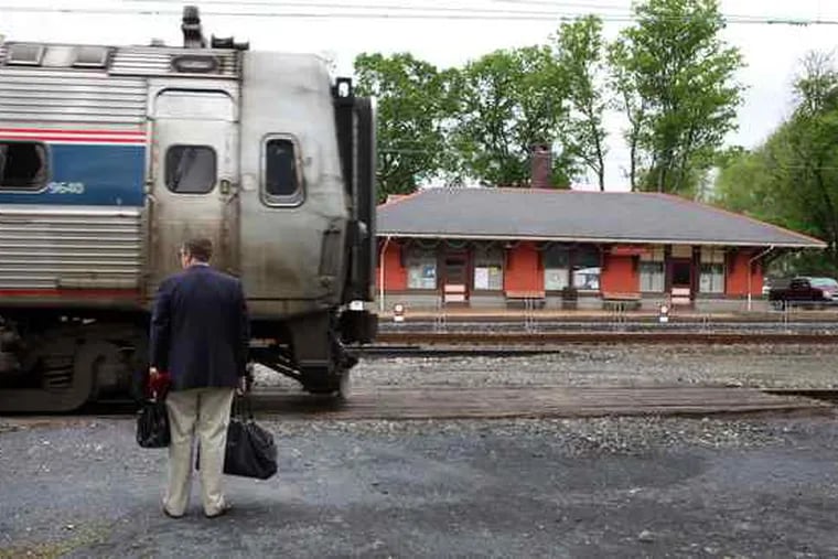 The east-west rail line that bisects Parkesburg is the former main line of the Pennsylvania Railroad. It now carries Amtrak trains, which stop in the western Chester County borough several times a day.