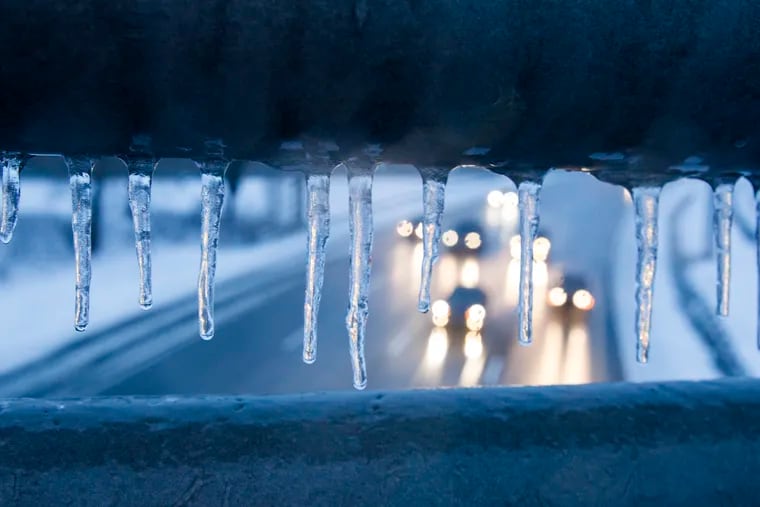 Icicles on a Delaware County overpass in the winter of 2019. It's getting to be that time of year.