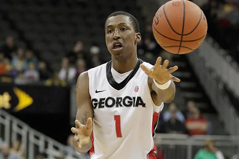 Georgia guard Kentavious Caldwell-Pope; a potential pick for the 76ers (AP Photo/Charlie Riedel)