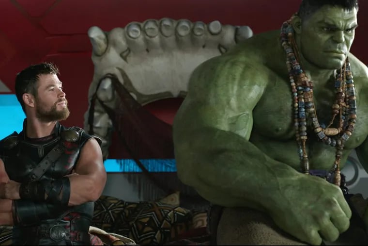 Chris Hemsworth and Mark Ruffalo in ‘Thor: Ragnarok.’