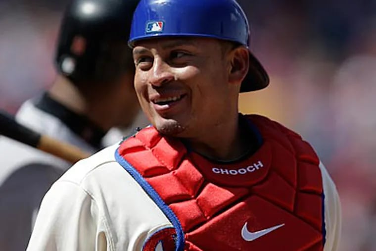 Phillies catcher Carlos Ruiz is hitless in his last 28 plate appearances. (David Maialetti/Staff file photo)