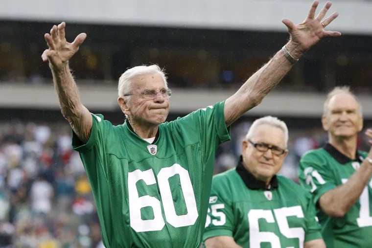 Chuck Bednarik, who passed away in 2015, was inducted into the Pro Football Hall of Fame in 1967.