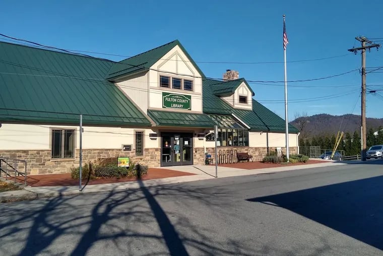 The Fulton County Library in McConnellsburg, Pa. County commissioners denied additional funding to the library because it agreed to host an LGBTQ support group.