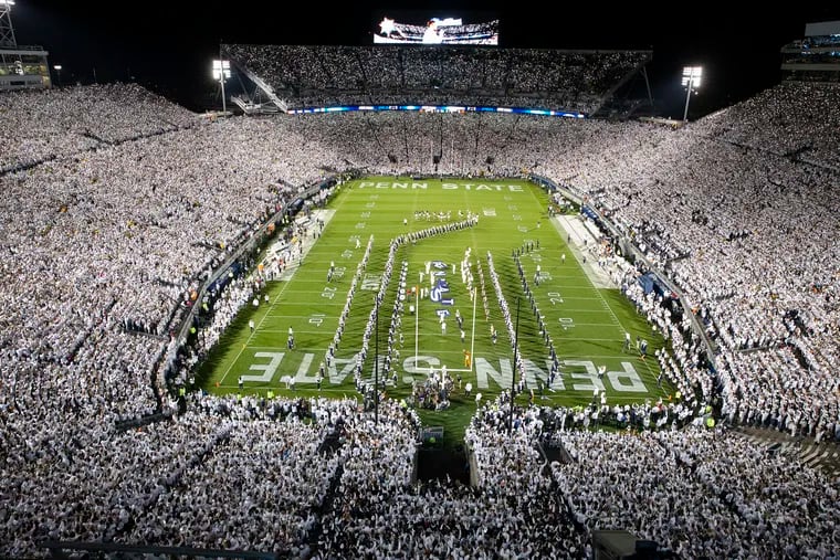 The annual Penn State white out game against Michigan at Penn State's Beaver Stadium on Saturday, Oct. 19, 2019. Penn State won the game, 28-21.