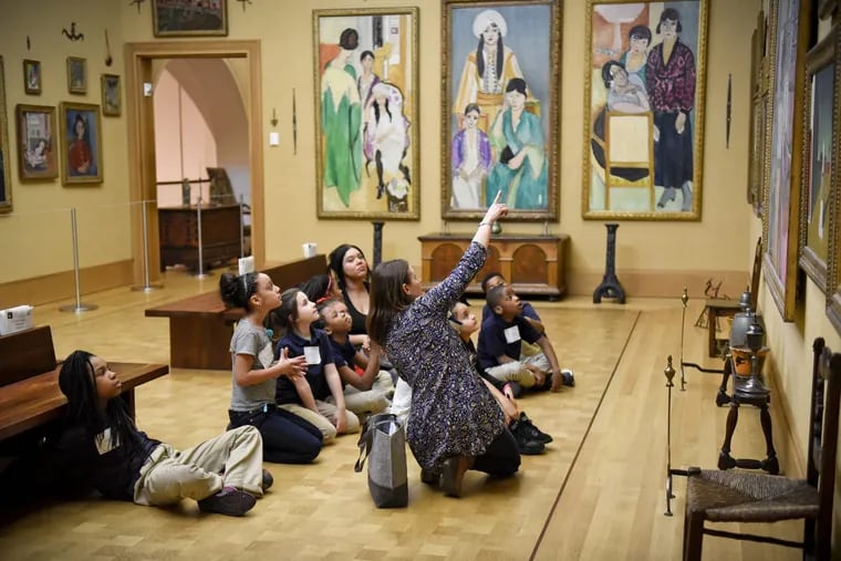 Schoolchildren get a  taste of art at the Barnes Foundation.