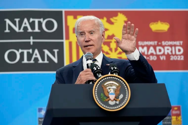 President Biden on the final day of the NATO summit in Madrid on Thursday, June 30.