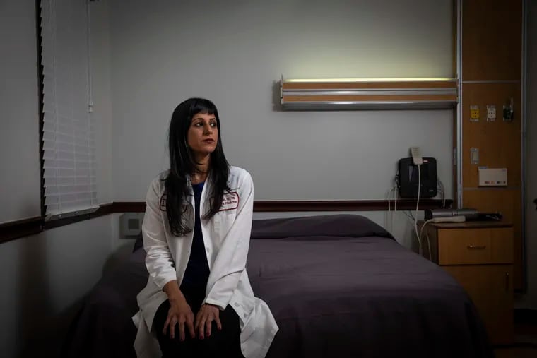 Sunita Puri is the author of "That Good Night," a  book about her experiences training for and working in palliative care is photographed at Keck Medical Center of USC Hospital.