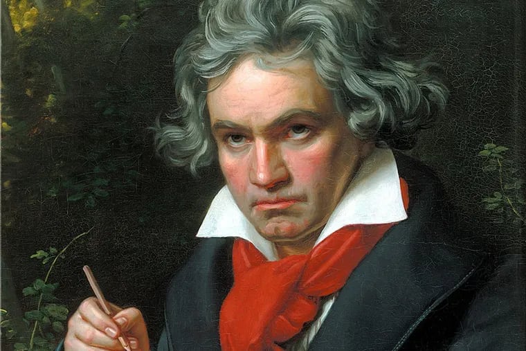 Ludwig van Beethoven portrait by Joseph Karl Stieler, 1820.