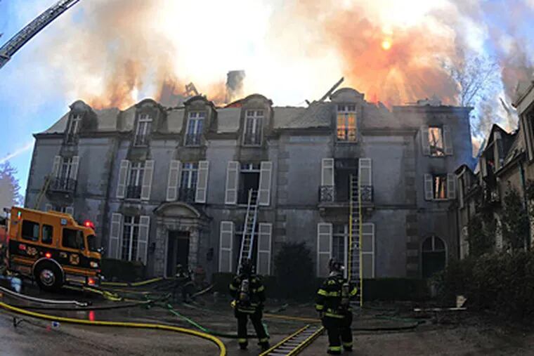 Fire investigators have ruled out arson as a cause of the April 4 fire that gutted the Bloomfield estate in Radnor. A court fight over the ruins is just beginning, however. In the Main Line tradition of hushing up disputes, no one is talking.