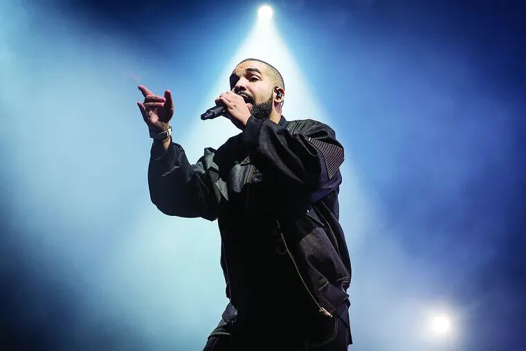 Drake performs during the Summer Sixteen Tour inside the Wells Fargo Arena in Philadelphia on Sunday Aug. 21, 2016.